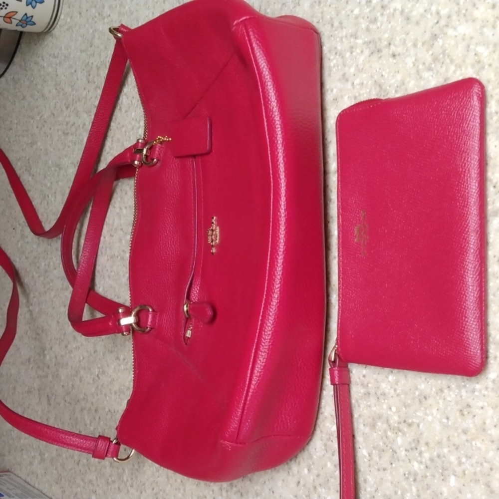 Coach Two Piece Handbag and Wristlet